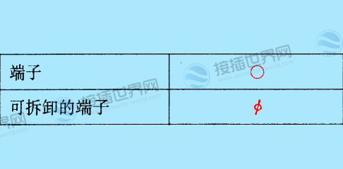 接线端子的符号表示