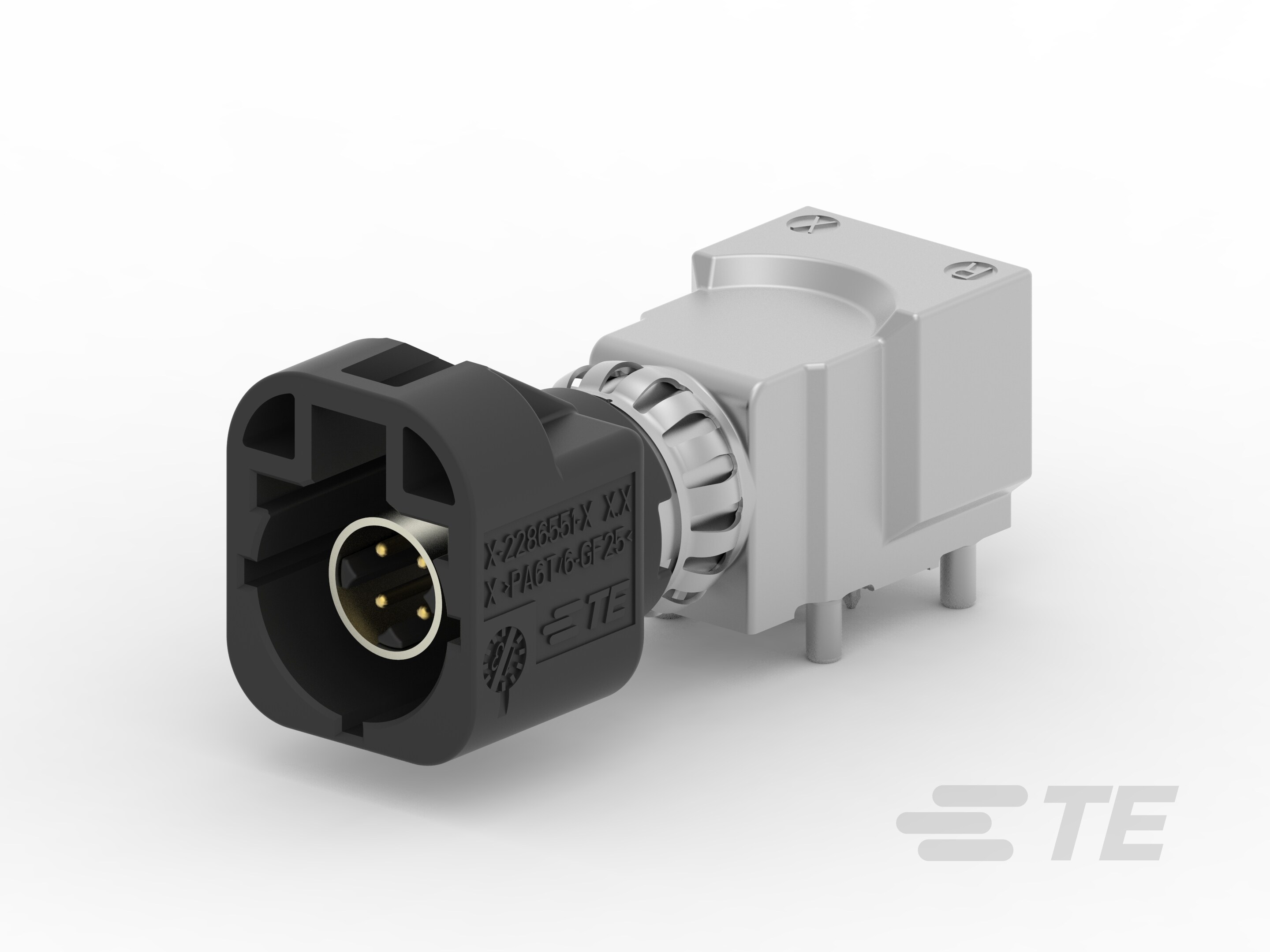 TE 2286797-1板对板连接器4位高频信号镀金插针水平PCB安装现货