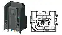泰科TE 2-2208408-7 5位垂直PCB线对板屏蔽连接器现货