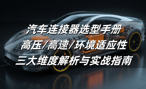 汽车连接器选型手册：高压/高速/环境适应性三大维度解析与实战指南