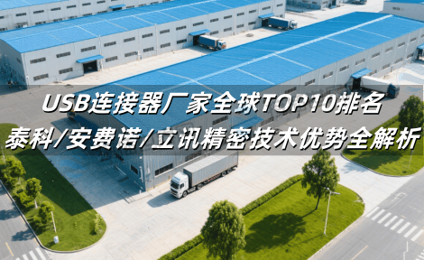 USB连接器厂家全球TOP10排名：泰科/安费诺/立讯精密技术优势全解析