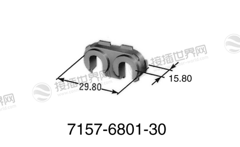7157-6801-30连接器后盖 Y类型矢崎58连接器