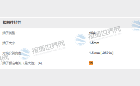 TE的282104-1连接器的额定电流为14A