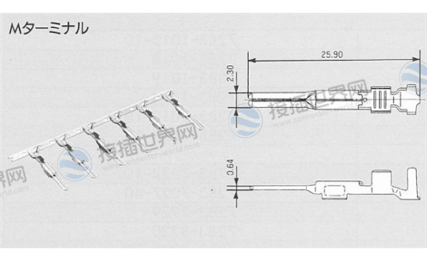 矢崎7114-4025 公端防水端子兼容0.3-0.5mm²电线 矢崎7114-4025 公端防水端子兼容0.3-0.5mm²电线