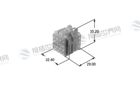 矢崎7123-7564-40 母头端子盒 SWP系列16极高密度防水连接器