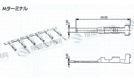 矢崎7114-1471 1.80mm公端子 SWP连接器防水端子