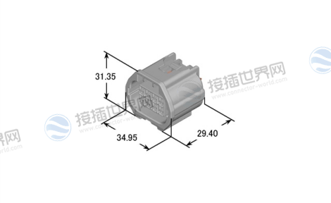 矢崎7283-8553-40 母头端子盒 1.5系列8极防水连接器