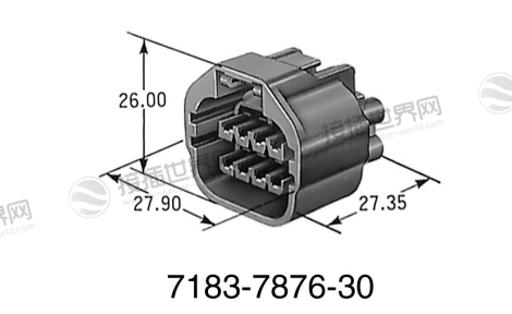 矢崎7183-7876-30 母头外壳 91系列RK 8极密封连接器