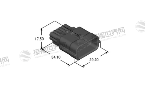 矢崎7282-8854-30 公头外壳 RH系列12极密封连接器