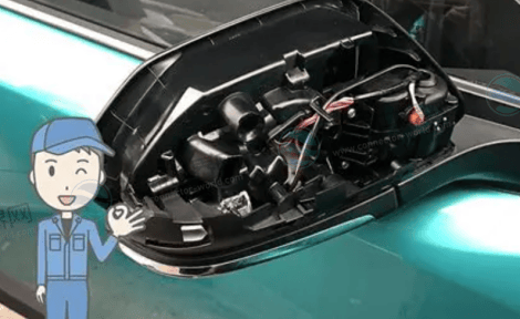 电动折叠后视镜的控制线束