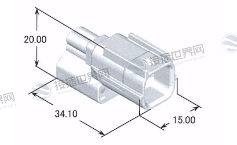矢崎7282-2763-30 公头外壳 HS系列4极防水连接器