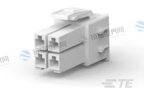 泰科1-368575-1 4位插头外壳双重锁定电源连接器