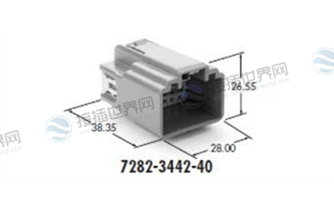矢崎7283-3442-40 YES Kaizen连接器外壳12极线对线公头