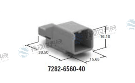 矢崎7282-6560-40 YES Kaizen连接器外壳 4极淡灰色PBT公头