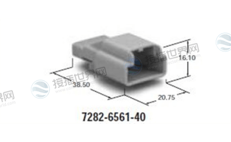 矢崎7282-6561-40 YES Kaizen连接器外壳6极 0.64mm间距公头