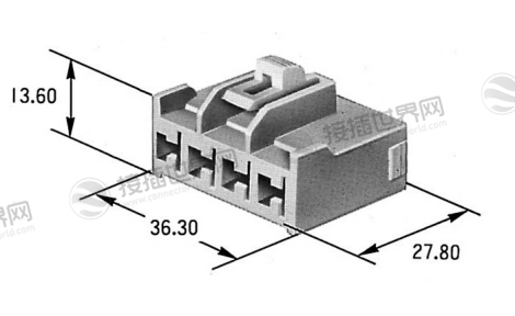 矢崎7283-3040 Metri-Pack 150连接器外壳 4极密封防水母头