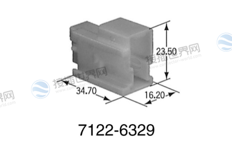 矢崎7122-6329-40 91系列M-LC端子盒 2极公头 20A大电流