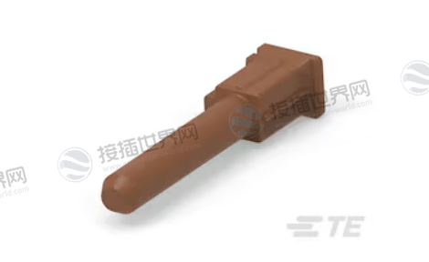 泰科1-1452424-1 连接器盲堵 褐色PA材质 适用于18AWG线径端口保护