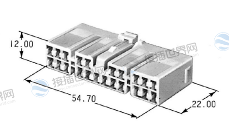 矢崎7283-1222 2.31连接器外壳 22极母头10A中电流线束连接器